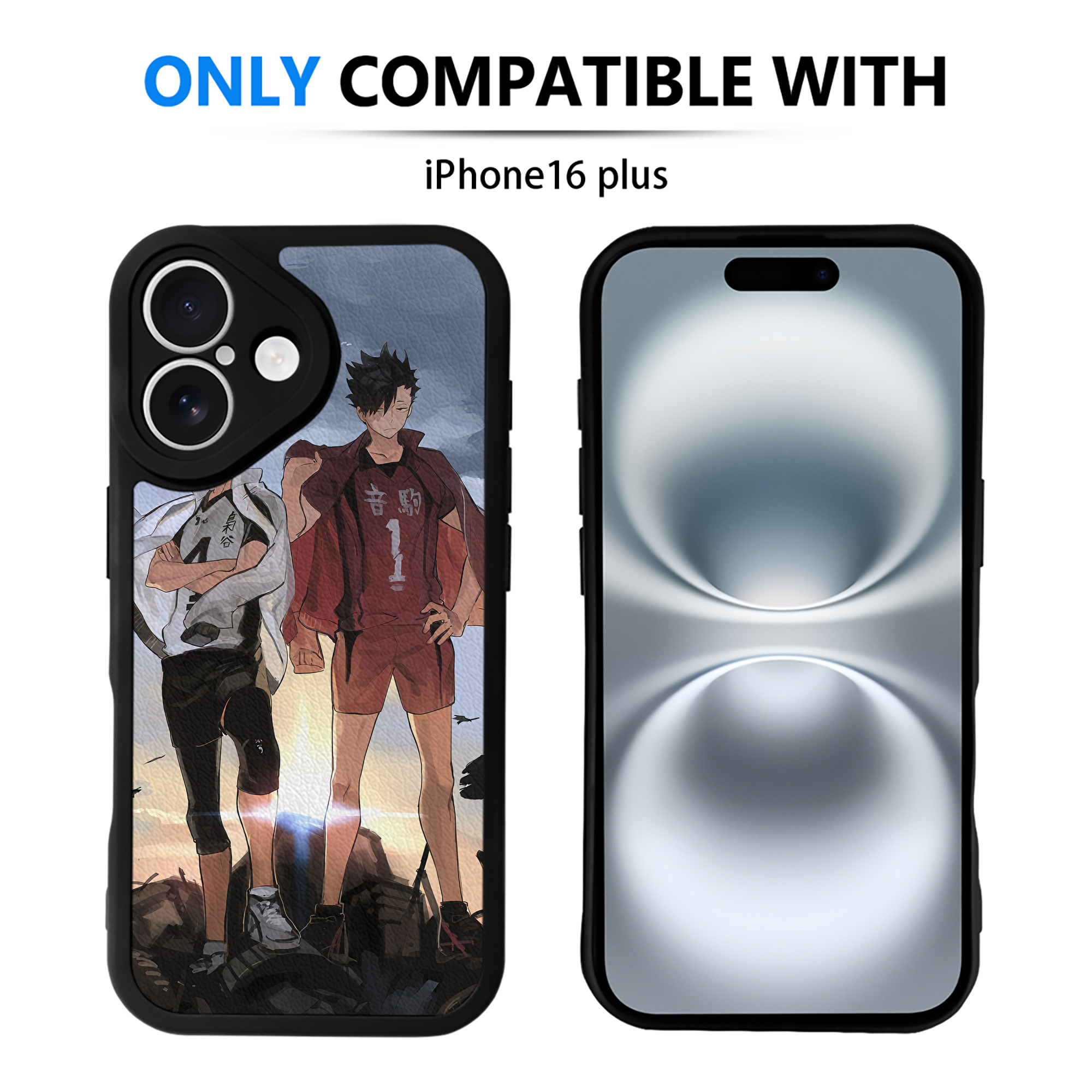 （画像用） ハイキュー!! Haikyu!! 【iPhone 16シリーズ対応】シリコンスマホケース（レザー調） 材質：シリコン